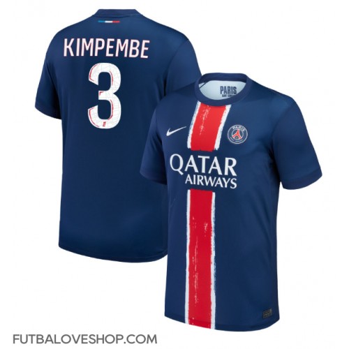 Dres Paris Saint-Germain Presnel Kimpembe #3 Domáci 2024-25 Krátky Rukáv